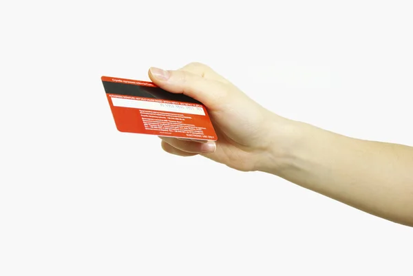 Kreditkarte in der Hand — Stockfoto