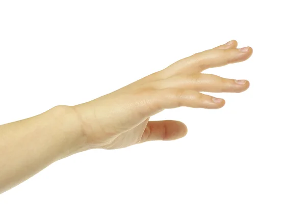 Extended Hand Help White Background — Stock Photo, Image