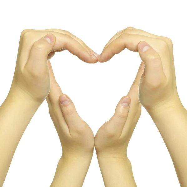 手を心臓の形 — ストック写真