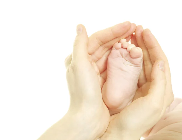 Νεογέννητα Πόδια Μωρού Απομονωμένα Λευκό — Φωτογραφία Αρχείου