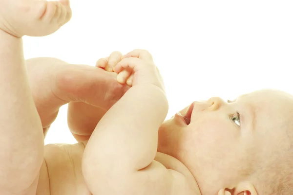 Pés e mãos de bebê — Fotografia de Stock