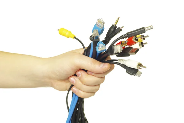 Kabel in der Hand — Stockfoto