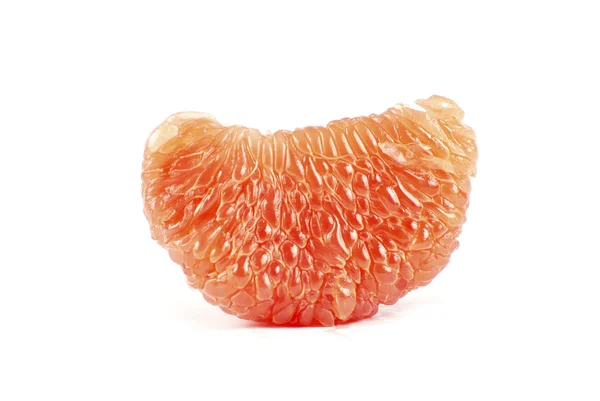 Halbiert Grapefruit Isoliert Auf Weißem Hintergrund — Stockfoto