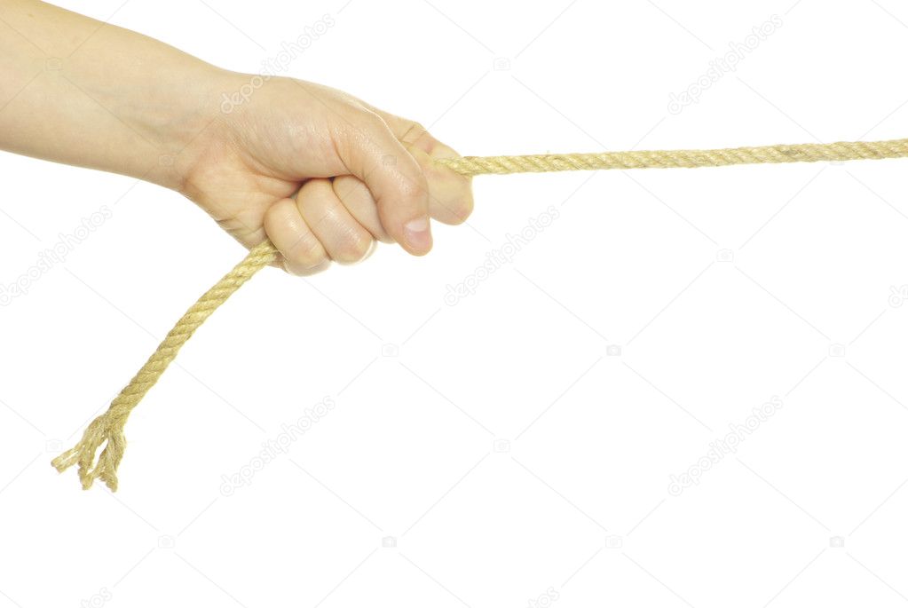 Hand and rope
