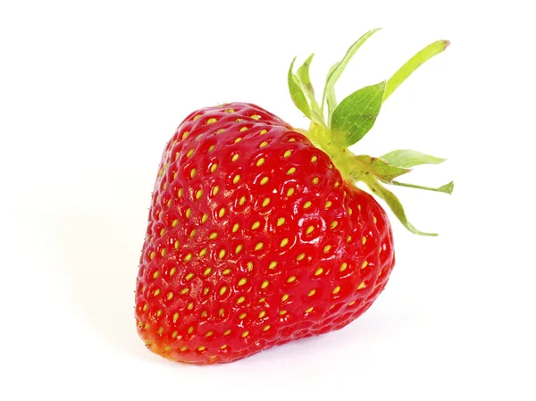 Die Frische Erdbeere Isoliert Auf Weißem Hintergrund — Stockfoto