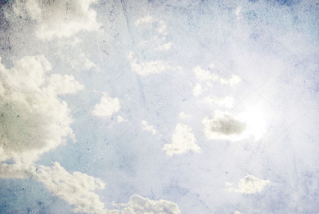 Grunge background of a sky with clouds
