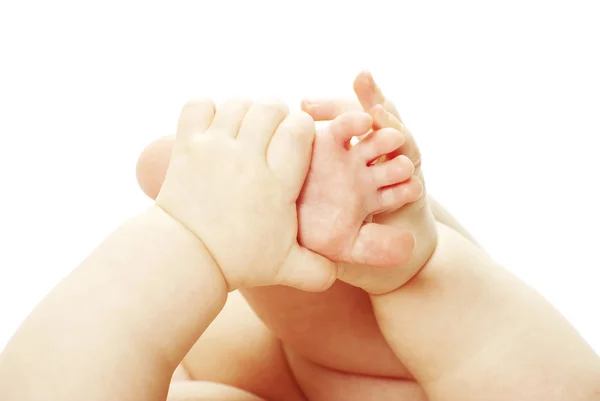 Las manos y los pies del bebé — 图库照片