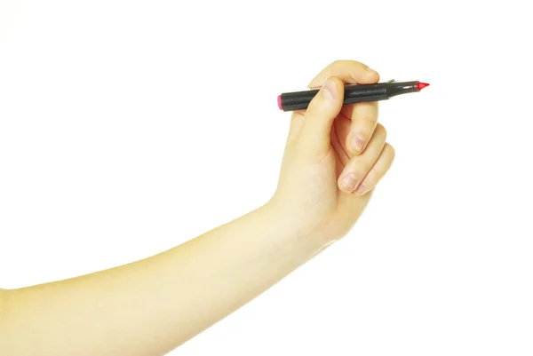 Marker in hand Stock Image