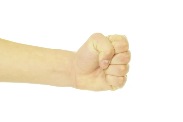 Fist on white — Stock Photo, Image