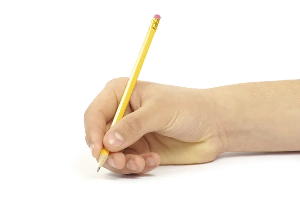 A kezében ceruza — Stock Fotó