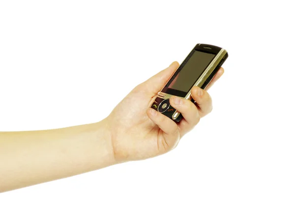 Ręce z telefonu komórkowego — Zdjęcie stockowe