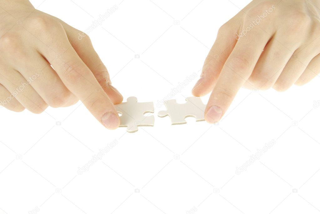 Puzzle in hands