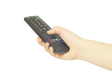 Remote control in hand clipart