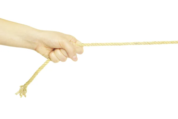 Hands and rope — Stock Photo, Image