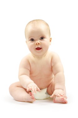 Baby on white clipart