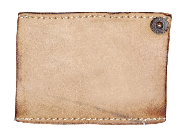 Leather label — Stock Photo, Image