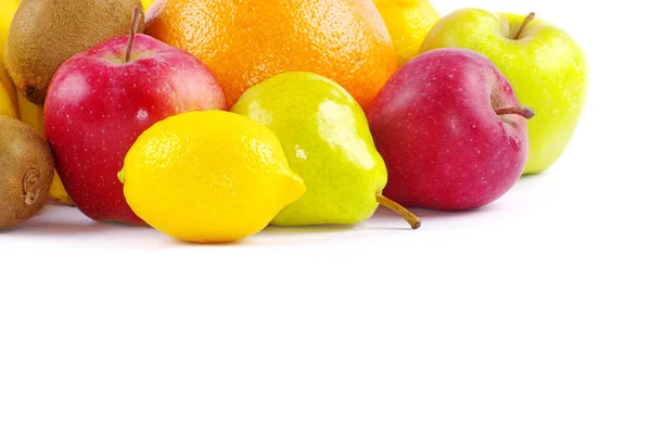 Frutas en blanco — Foto de Stock