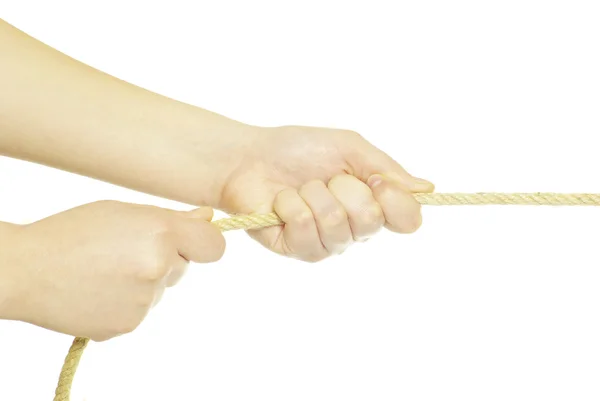 stock image Hands and rope