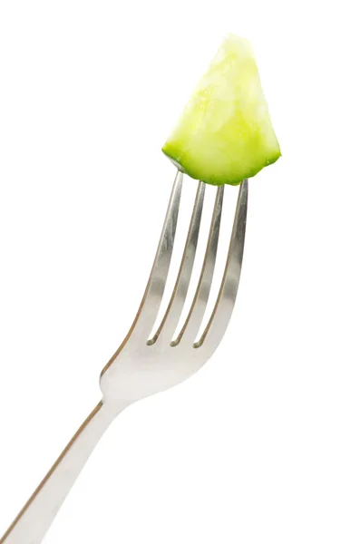 Gurka på gaffeln — Stockfoto