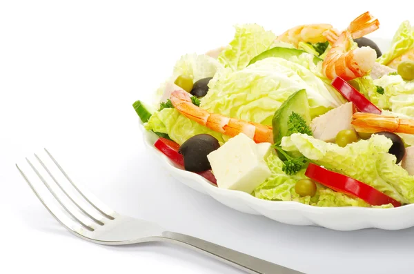 Salat in weiß — Stockfoto