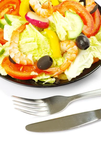 Salad in white — Stock Photo, Image