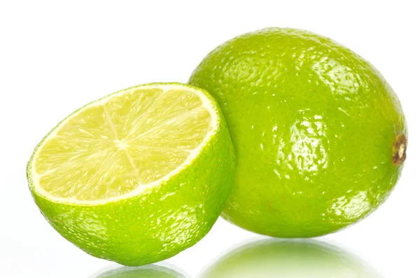 Lime in white — Stock Photo, Image