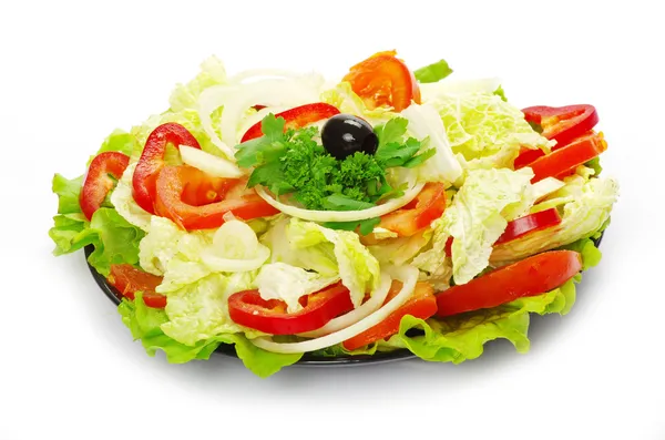Salat auf einem weißen — Stockfoto