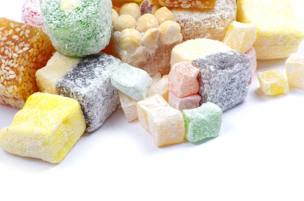 Cukierki na biały — Zdjęcie stockowe