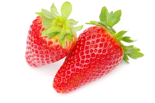 在白色草莓 — 图库照片