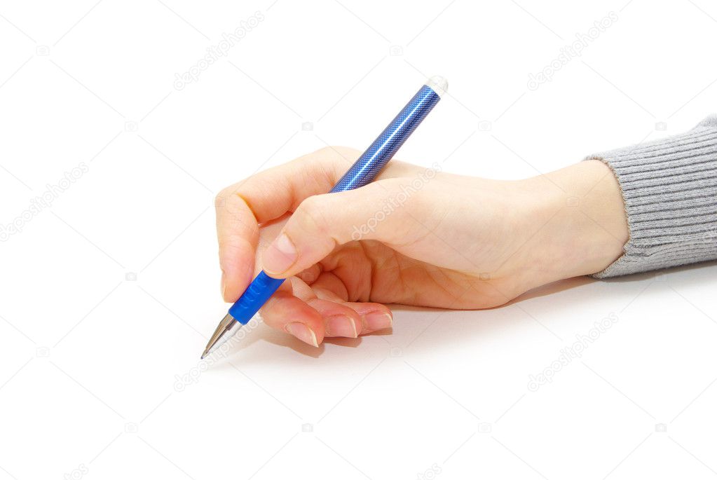 Pen on white