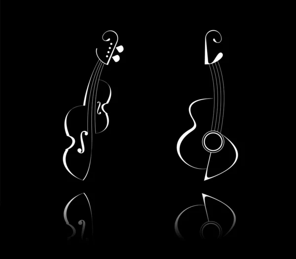 Gitarre und Geige — Stockfoto