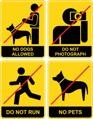 Forbidden signs clipart