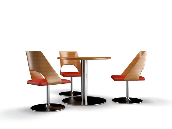 Cadeiras e mesa — Fotografia de Stock