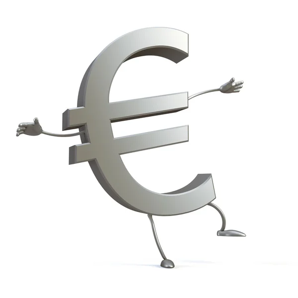 Silver euro — Stock Photo, Image