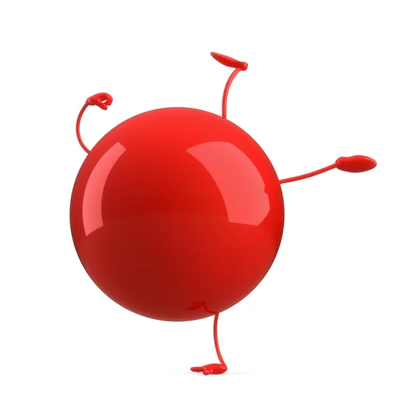 Ball character — Stock Photo, Image