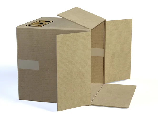 3D-låda — Stockfoto