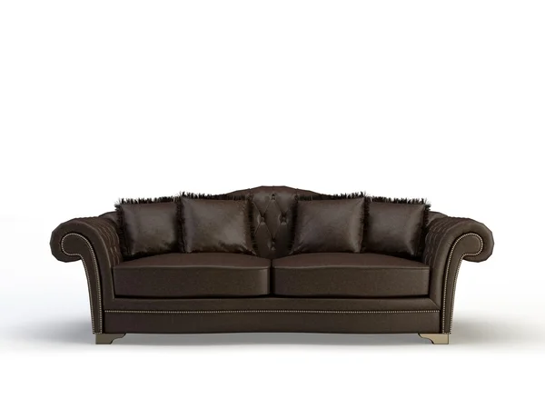Sofa Auf Schwarzem Hintergrund — Stockfoto