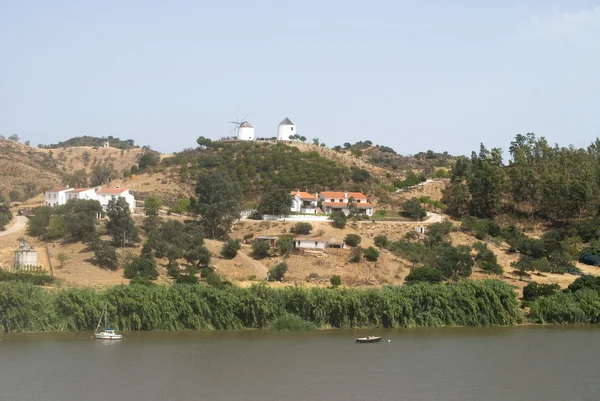 Paysage sur la rivière Guadiana, Portugal — Photo