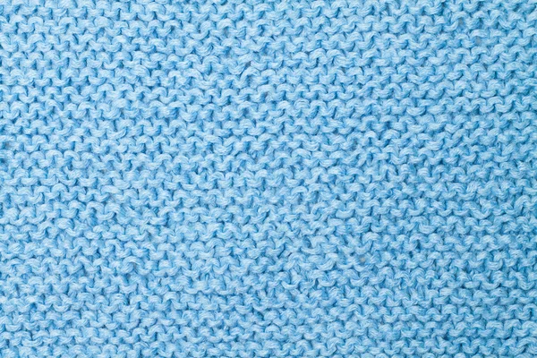 Blau gestrickte Textur — Stockfoto