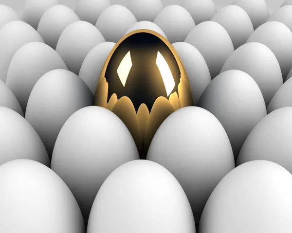 Unique Egg Crowd Concept — Stock Photo, Image