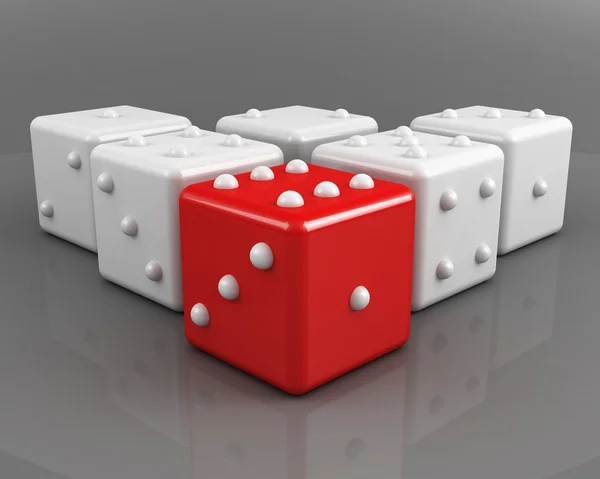 Dices leadership concept — Stock Photo, Image
