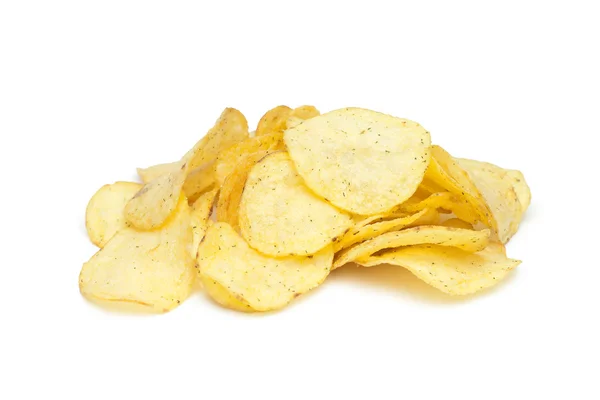 Potato chips isolated on the white background — Stock Photo, Image