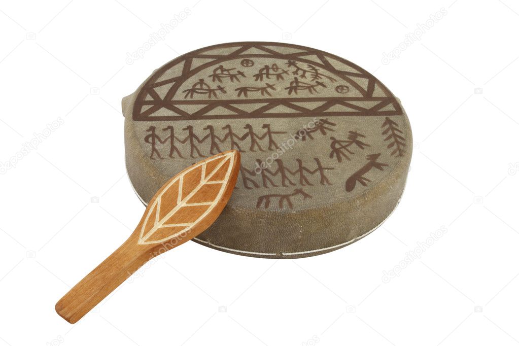The image of shaman tambourine