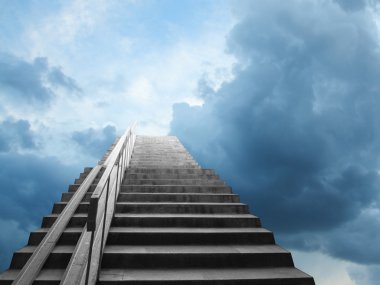 Steps pointed to the sky clipart