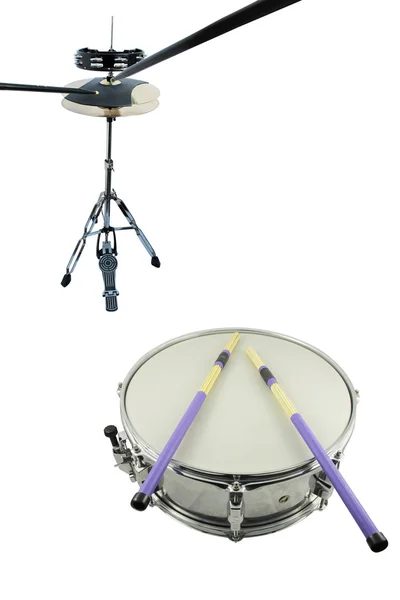 Címbalos e tambor — Fotografia de Stock