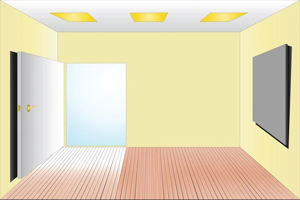Vector Illustration Empty Room — Stock Vector