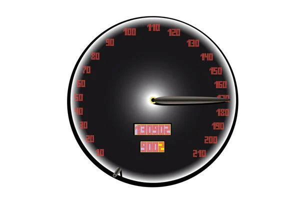 Vector Illustration Speedometer White Background — Stock Vector