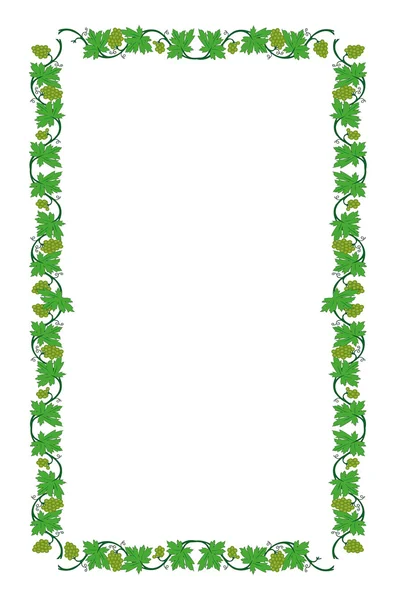 stock vector Vector illustration of floral frame from vine