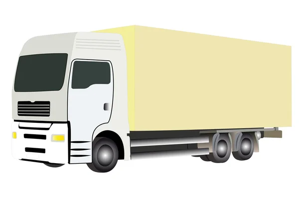 Vektor illustration av lastbil — Stock vektor