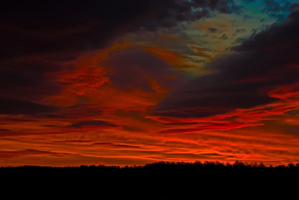 stock image Dark red sunrise